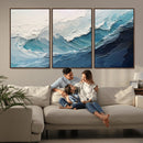 Ocean Wave Canvas Wall Art Print – Coastal Living Room Large