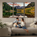Maroon Bells Wall Art - Scenic Canvas Print of Maroon Bells