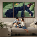 Decadent Girl by Ramon Casas Wall Art Canvas Print, Framed