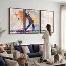 Watercolor Golf Swing Wall Art Canvas Print | Vibrant