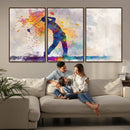 Watercolor Golf Swing Wall Art Canvas Print | Vibrant