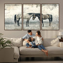 Chines Style Majestic Horses Wall Art | Ready to Hang and