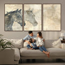 Abstract Horse Canvas Print | Modern Farmhouse Wall Art |