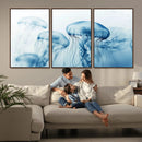 Blue Jellyfish Wall Art Canvas Print