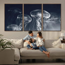 Jellyfish Wall Art Canvas Print, Modern Abstract Jellyfish