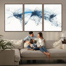 Flight Route Map Wall Art Canvas Print, Abstract Air Traffic
