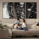 Winter Horse Snow Wall Art Canvas Print