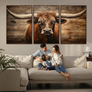 Longhorn Bull Wall Art | Canvas Print | Ready to Hang | by MyGreatCanvas | Canvas Wall Art Prints | Photo Prints & Wall Decor