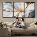 White and Gold Floral Canvas Wall Art - Framed and Ready to by MyGreatCanvas | Canvas Wall Art Prints | Photo Prints & Wall Decor