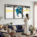 San Jose Sharks Ice Hockey Player Wall Art Canvas Print