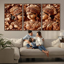Indian Woman Statue Wall Art Canvas Print