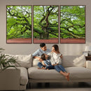 Framed Angel Oak Tree Wall Art - 3-Panel Canvas Prints,