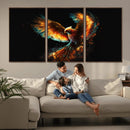 Fiery Phoenix Canvas Print | Ready to Hang Wall Art | Bold