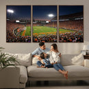 Clemson University Tigers Art Print, Football Team Print -