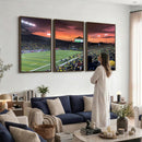 Eugene Autzen Stadium Canvas Wall Art Print – Sunset Over