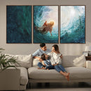 Powerful Jesus Canvas Print - Hand of Salvation,