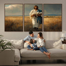 Jesus Shepherd Wall Art | Ready to Hang Triptych Canvas of