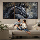 Large Abstract Horse Wall Art Canvas Print | Farmhouse Wall