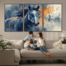 Abstract Blue Horse Wall Art Print Canvas | Horse Wall Art by MyGreatCanvas | Canvas Wall Art Prints | Photo Prints & Wall Decor