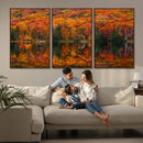 Fall Foliage Wall Art - Autumn Reflection Canvas Print,