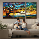 Mosaic Tree Wall Art | Ready to Hang Stained Glass Style