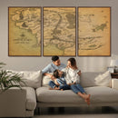 Middle Earth Map Canvas Wall Art – Vintage Fantasy Map
