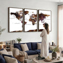 World Map Canvas Print – Detailed Map of the World Wall Art
