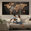 World Map Canvas Print – Framed Travel Map Wall Art for