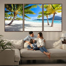 Blue Beach and Sea Wall Art Canvas Print by MyGreatCanvas | Canvas Wall Art Prints | Photo Prints & Wall Decor