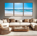 Wall Art Canvas Print Shiny Blue Sea and Beach by MyGreatCanvas | Canvas Wall Art Prints | Photo Prints & Wall Decor