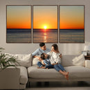 Golden Horizon Sunset Over Ocean Wall Art Canvas Print – by MyGreatCanvas | Canvas Wall Art Prints | Photo Prints & Wall Decor