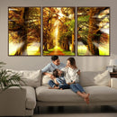 Sunshine in Forest and Trees Wall Art Canvas Print by MyGreatCanvas | Canvas Wall Art Prints | Photo Prints & Wall Decor