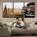 Old Rustic Classic Car Wall Art Canvas Print
