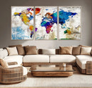 World Map Canvas Print – Framed Travel Map Wall Art for by MyGreatCanvas | Canvas Wall Art Prints | Photo Prints & Wall Decor