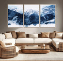 Abstract Blue Mountain Canvas Wall Art – Modern Triptych by MyGreatCanvas | Canvas Wall Art Prints | Photo Prints & Wall Decor