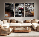 Red Wine and Glass Canvas Print by MyGreatCanvas | Canvas Wall Art Prints | Photo Prints & Wall Decor