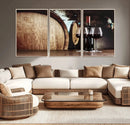 Wine and Barrel Wall Art Canvas Print by MyGreatCanvas | Canvas Wall Art Prints | Photo Prints & Wall Decor