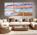 Coastal Sunset Art Beach Canvas Wall Art Print | Ocean Waves by MyGreatCanvas | Canvas Wall Art Prints | Photo Prints & Wall Decor