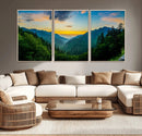 Green Forest Wall Art Canvas Print