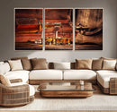 Whiskey and Cigar Canvas Wall Art | 3 Panel Bar Room Decor by MyGreatCanvas | Canvas Wall Art Prints | Photo Prints & Wall Decor