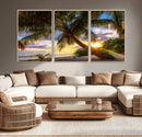 Tropical Island Sunset on the Beach Palms Wall Art Canvas by MyGreatCanvas | Canvas Wall Art Prints | Photo Prints & Wall Decor
