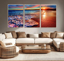 Colorful Coastal Sunset on the Beach Canvas Print, Ocean