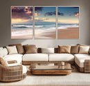 Cloudy Weather Beach Sunset Canvas Print | Sunrise Wall Art by MyGreatCanvas | Canvas Wall Art Prints | Photo Prints & Wall Decor