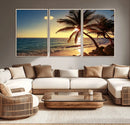 Sunset Palm Trees Wall Art Canvas Print by MyGreatCanvas | Canvas Wall Art Prints | Photo Prints & Wall Decor