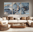 Multipanel Marble Fluid Effect Wall Art Abstract Canvas Wall