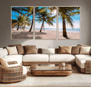Palm Beach Tropical Island Wall Art Canvas Print