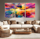 Blazing Vibrant Colors Cloud Wall Art Canvas Print