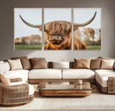 Highland Cow Animal Scottish Cattle Art Print Farmhouse Wall