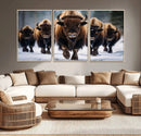 Buffalo Wall Art Canvas Print, American Bison Herd Wall Art by MyGreatCanvas | Canvas Wall Art Prints | Photo Prints & Wall Decor