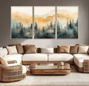 Abstract Forest Print - Mountain Wall Art | Autumn Landscape